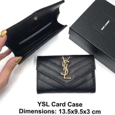 ysl card holder black gold|ysl card holder with zipper.